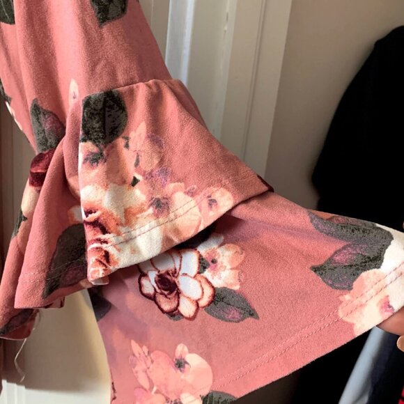 Pink Floral Top / Shirt / Blouse - Picture 4 of 5